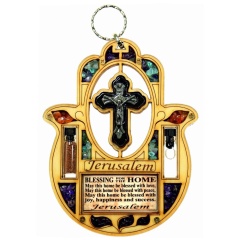 Jesus Hamsa Home Blessing Cross HB-2147-1-1